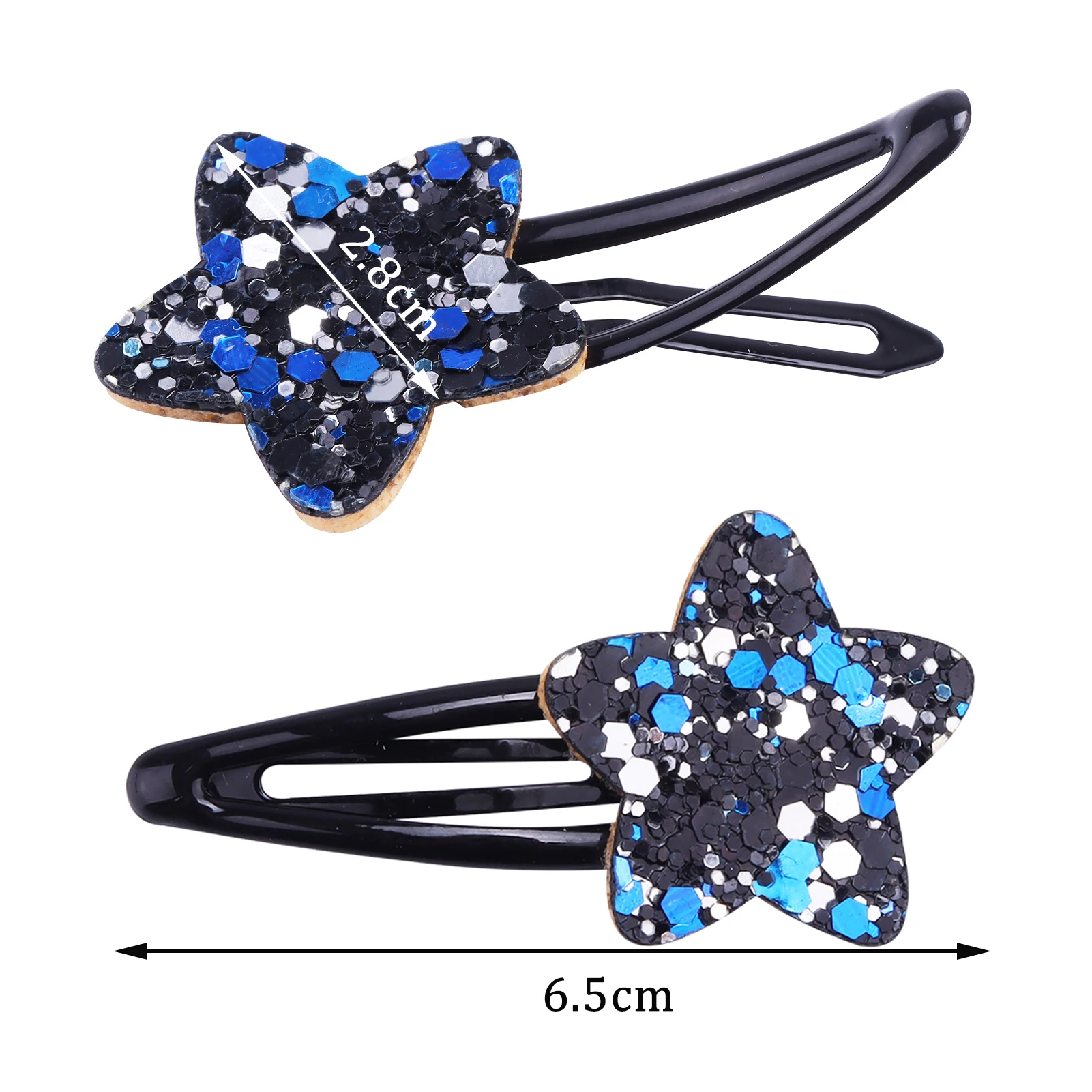 18pcs Glitter Sparkle Hair Clips for Girls Star Heart Sequins Heart  Clips Butterfly Rainbow Ponytail Accessories