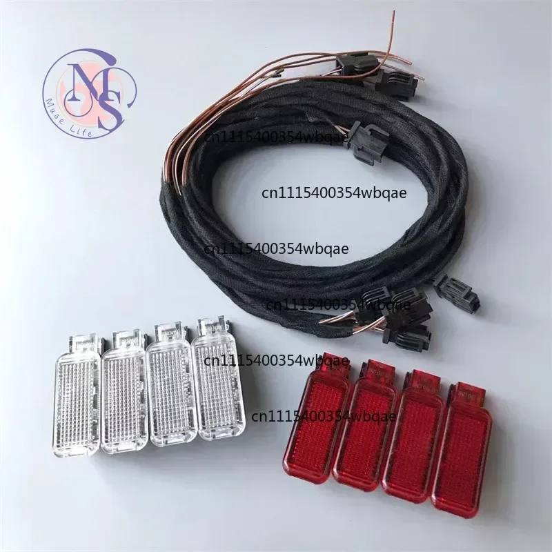 Red / White Door Panel Warning Light Lamp 8KD947411 6Y0947411 For Audi A3 A4 B8 A5 A6 A7 A8 Q3 Q5 TT RS 8KD 947 415 8KD947415C