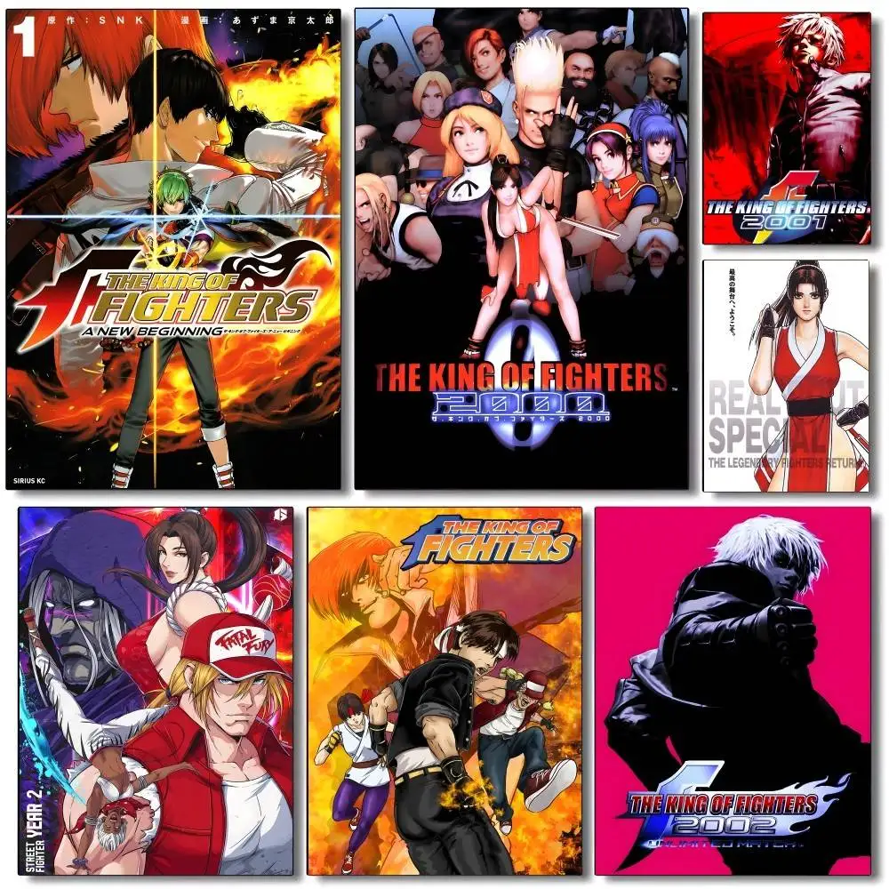 1 Stück Game T-The King Of Fighters Poster Aufkleber Druck Wasserfester Wandkunstdruck für Wohnzimmer Schlafzimmer Heimdekoration