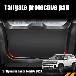 For Hyundai Santa Fe MX5 2024 Car tailgate protection pad leather material trunk protection sticker interior protection parts