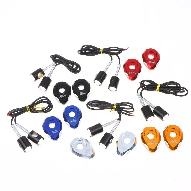 New 1Pair Aluminum Alloy Daytime Running Lights For Motorcycles Long-Range Headlights 12V For Motorcycles Rear Parking Light Led