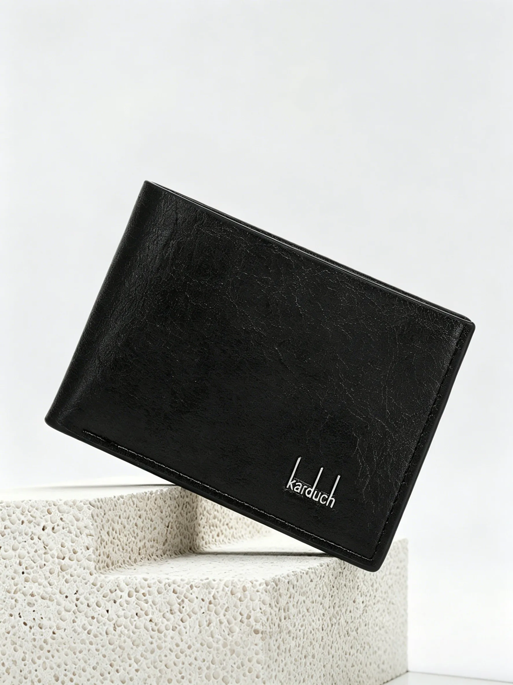 Men‘s RFID Bifold Wallet with 10+ Card Slots & ID Window, Business Multi Card Holder Short Purse, PU Leather Large Capacity