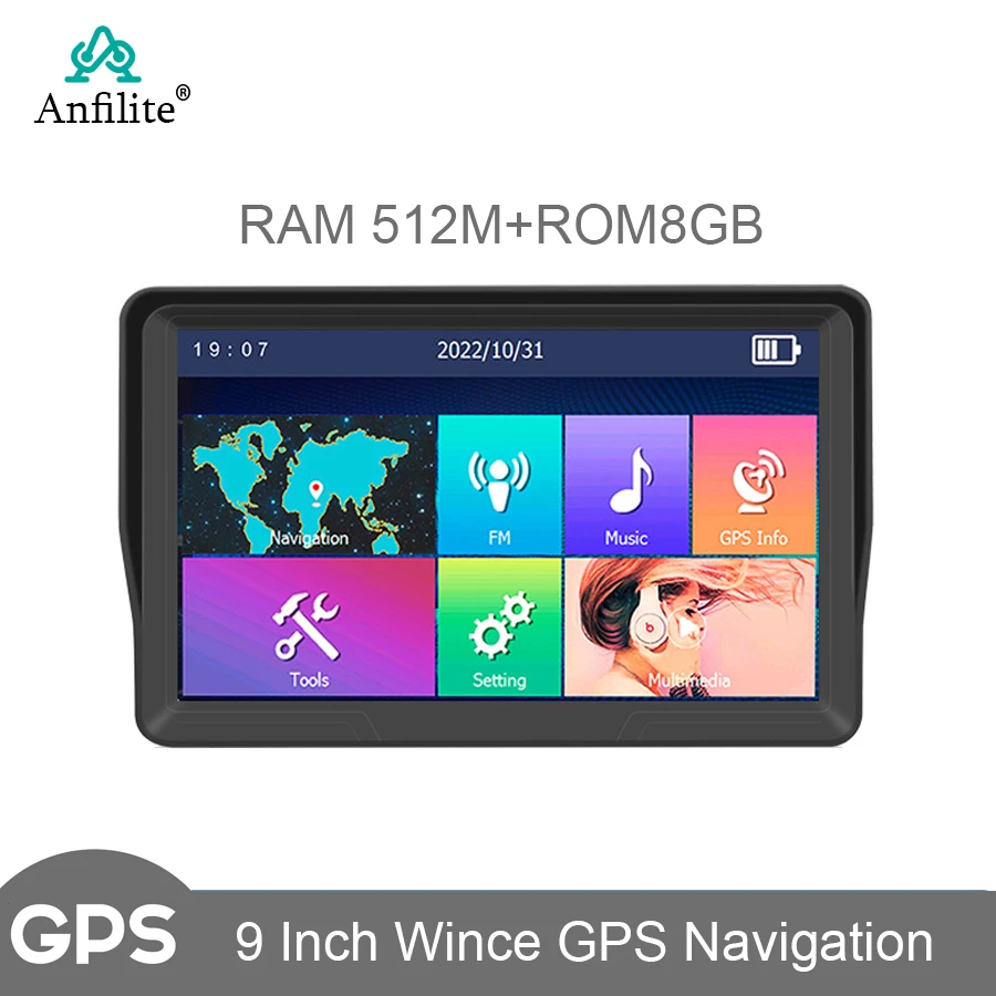 9 inch Car/Truck GPS Navigation latest Europe Map Sat nav wince /FM/8GB/512MB Maps For Russia//Ukraine Europe/USA+Canada