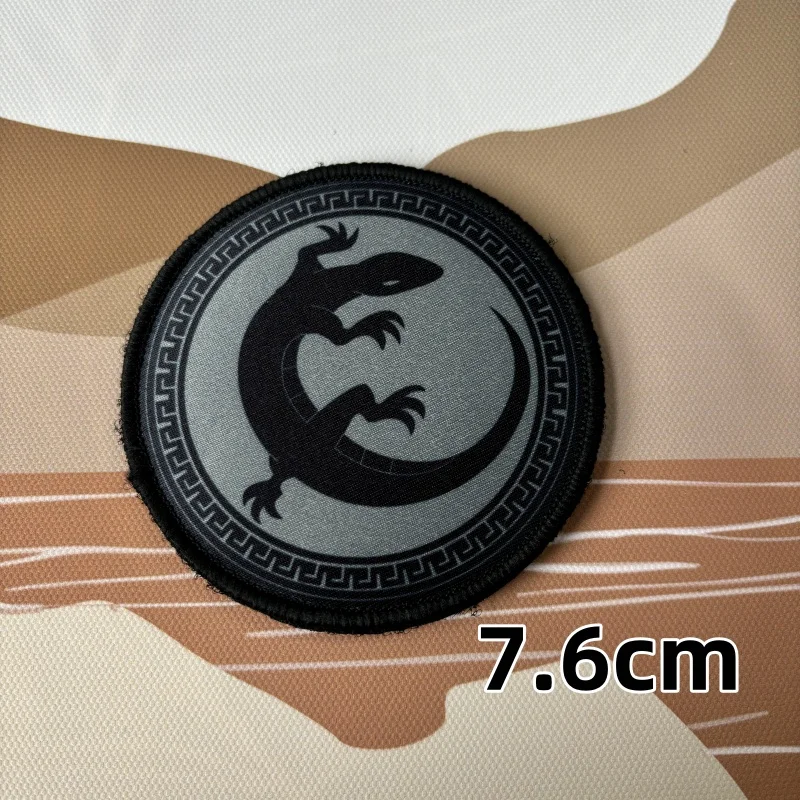 Salamander Tactical Patches Mouse Printed Hook&Loop Patch Military Dragon Badge Tactical Animal Armband Clothes Backpack Sticker