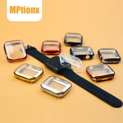 Miękkie, przezroczyste etui ochronne z TPU do Apple Watch 45 mm 41 mm 44 mm 40 mm 42 mm 38 mm Pełna osłona zderzaka do IWatch 7/6/SE/5/4/3/2/1