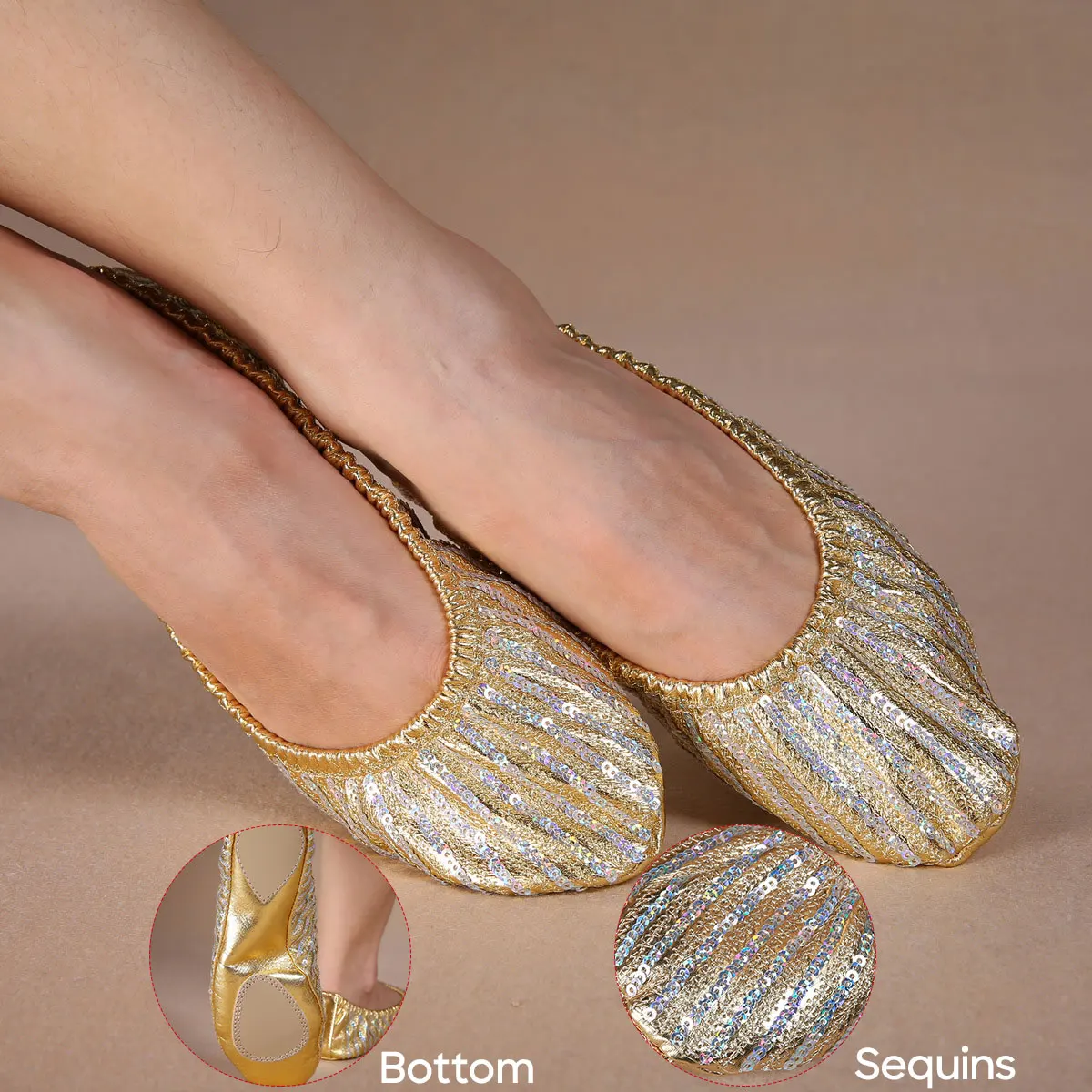 อุปกรณ์เสริมเต้นรําท้องตรงทองฝึกรองเท้าเต้นรําท้องรองเท้าเต้นรําท้องรองเท้าฝึกซ้อมรองเท้า