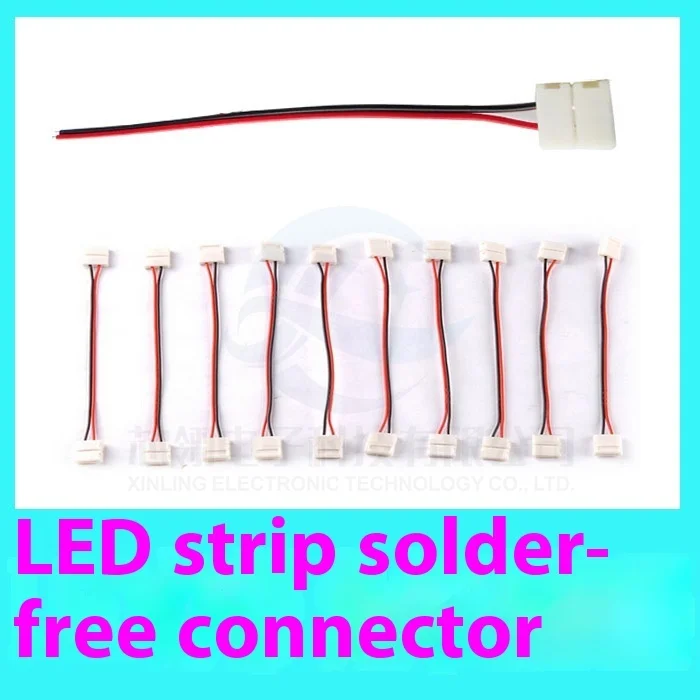 LED light with cable Light bar solderless waterproof clip 3528/5050 rubber bare plate 2pin 8/10mm