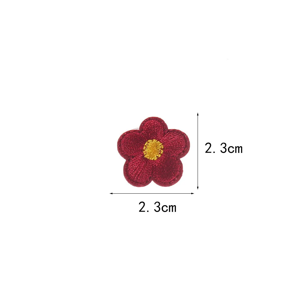 10pcs Small Flower Patches Iron On Embroidered Clothes Applique Diy Bag Hat Shoes Motif Stripes Clothes Accessories Badge