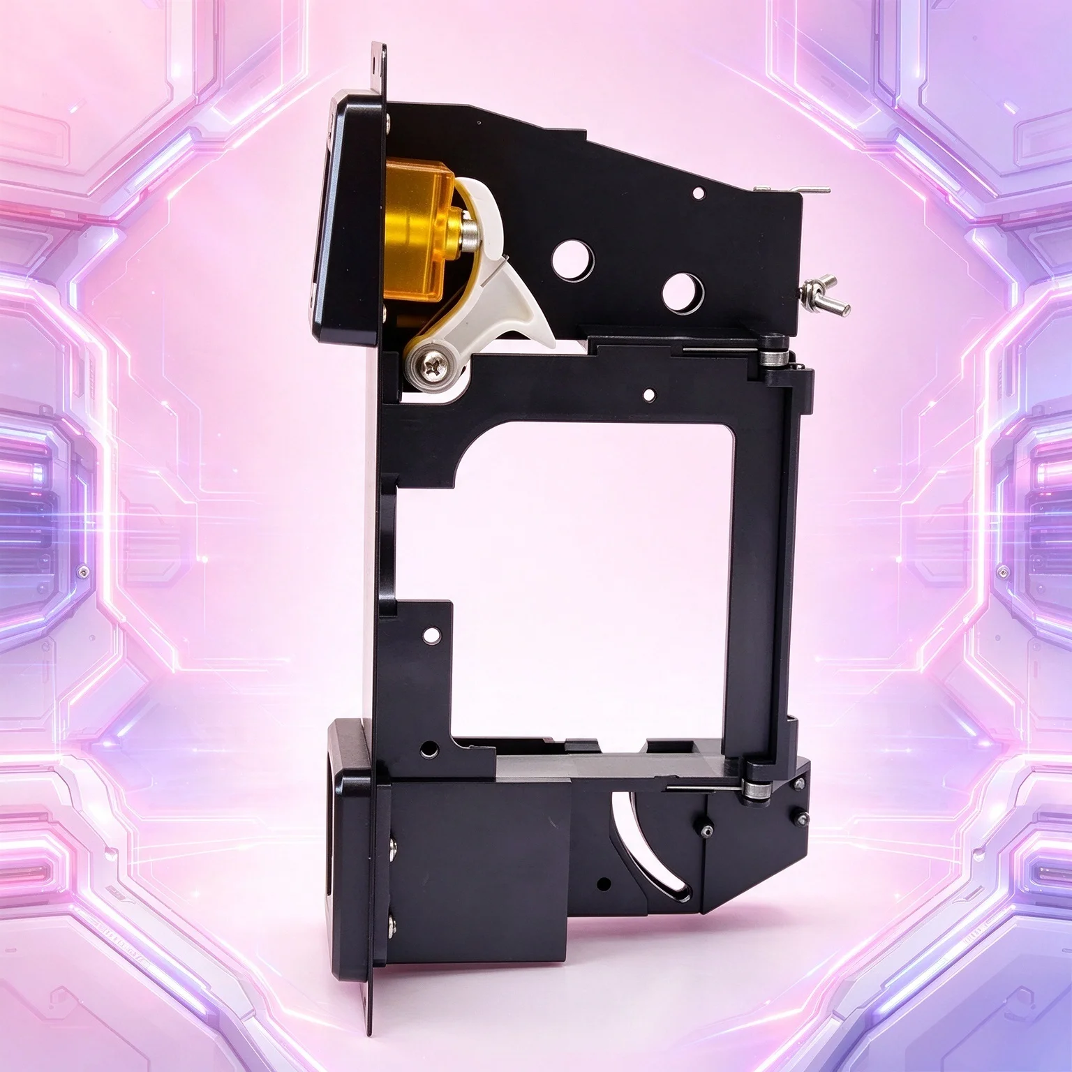 Vertical Upright Tokens Coin Acceptor Support Door for Mechanical Pinball Arcade Entertainment Coin Operated Machine Iron Door