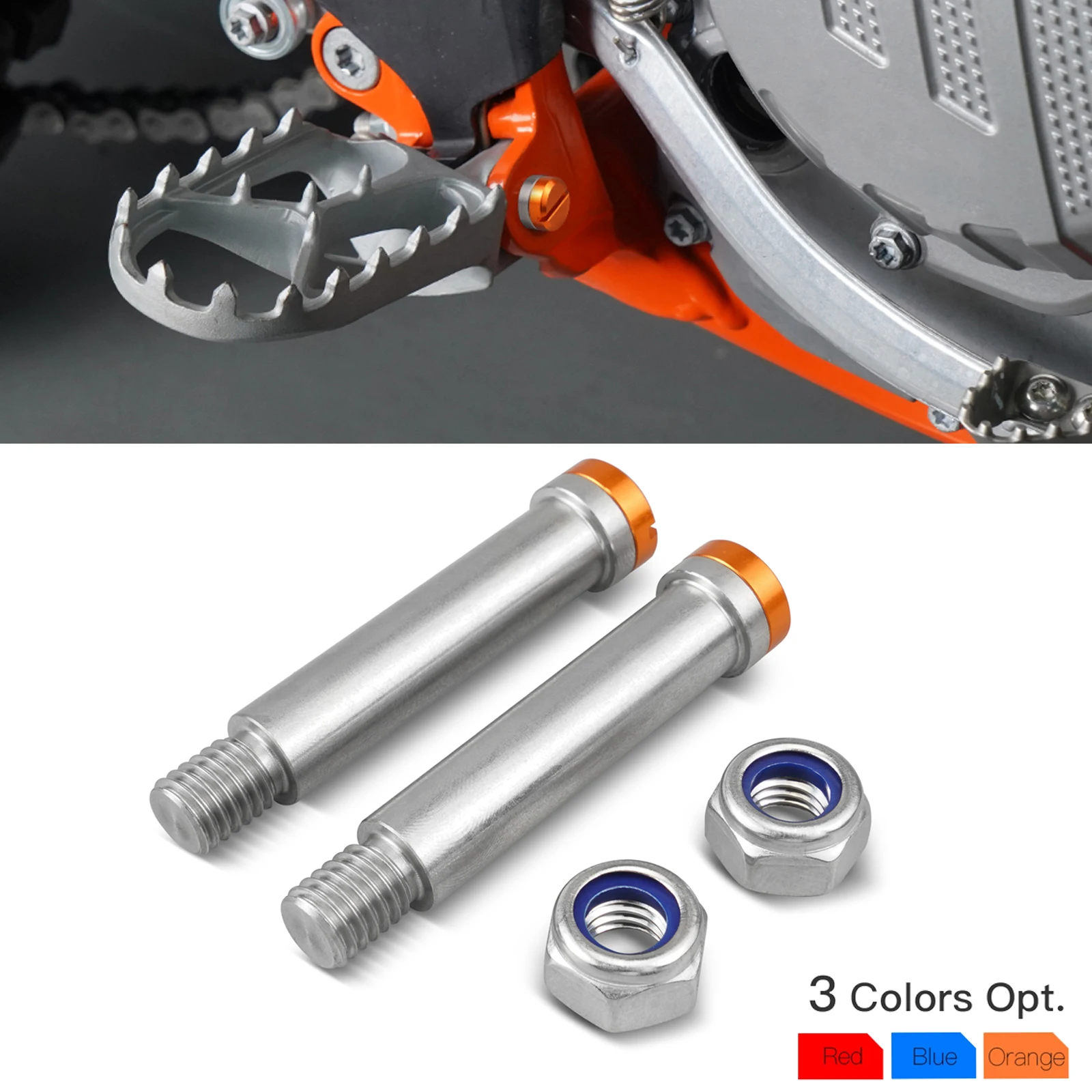 NICECNC para KTM EXC 300 EXC 250 EXCF 350 EXC 450 SX 125 SXF 250 SXF 450 XCW 300 2004-2022 Motocross 2 uds clavija de pie reposapiés pines