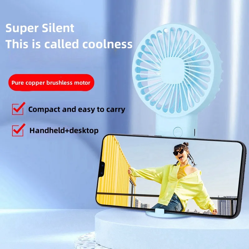 

Mini Hanging Neck Fans Portable Folding USB Fans Mute Power Bank Portable Handheld Desktop Multi Function