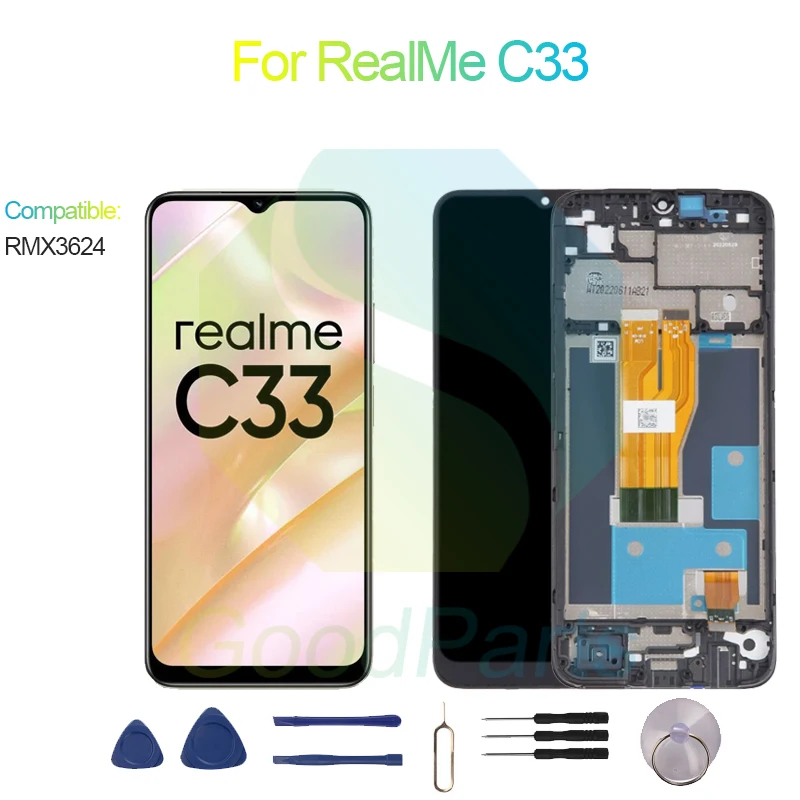 For RealMe C33 Screen Display Replacement 1600*720 RMX3624 C33 LCD Touch Digitizer