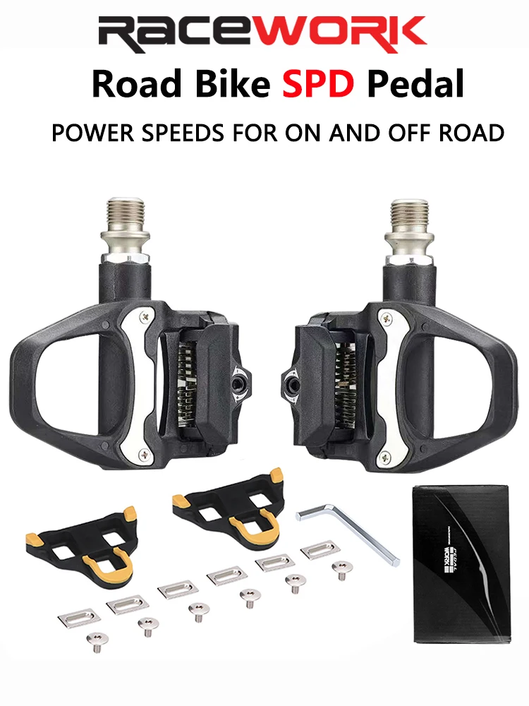 AliExpress RacewoRK RACEWORK Road Bike Pedal Bearing Clipless Pedal Cleats For SHIMANO SPD SL System With Locking Plate