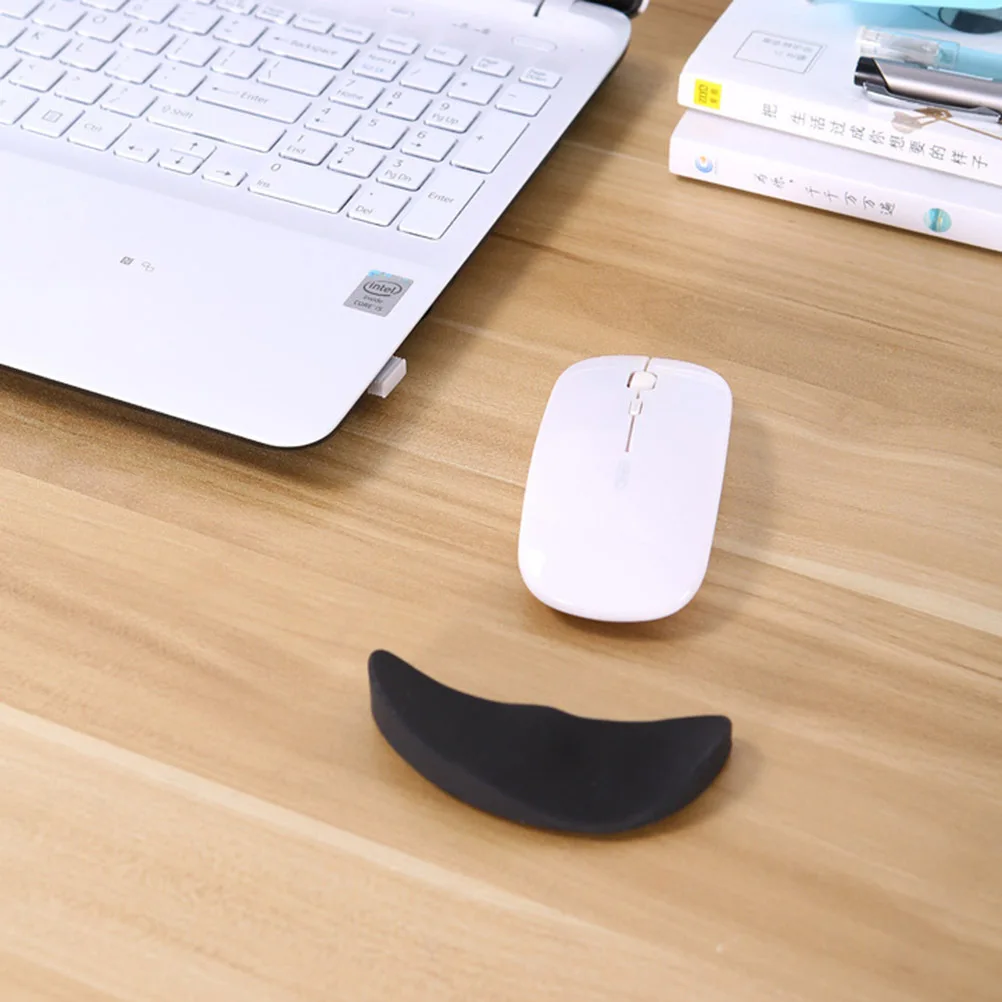 

Crescent Moon Silicone Wrist Rest Pad Black Hand Rest Support Cushion Relieve Fatigue Improve Wrist Posture Reduce Hand Pain