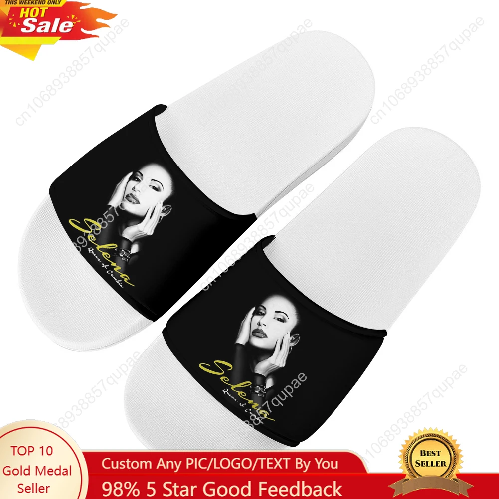 

S-Selena Slippers Home Water Shoes Mens Womens Teenagers Q-Quintanilla Beach Pool Sandals Custom Made Comfort Summer Slipper