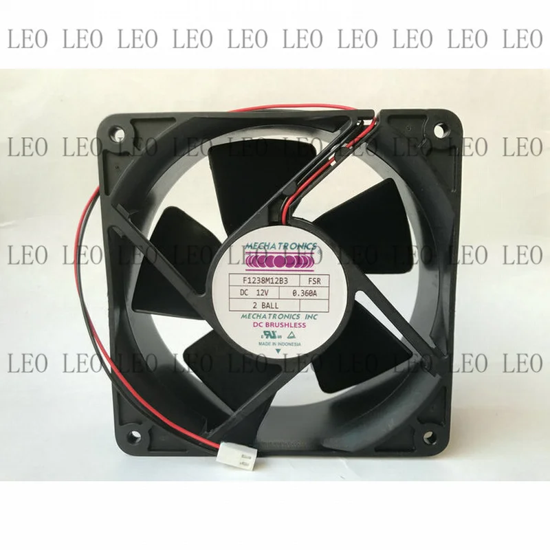MY 1pcs  For MECHATRONICS 12038 F1238M12B3 DC12V 0.360A 12CM cooling fan 2pin