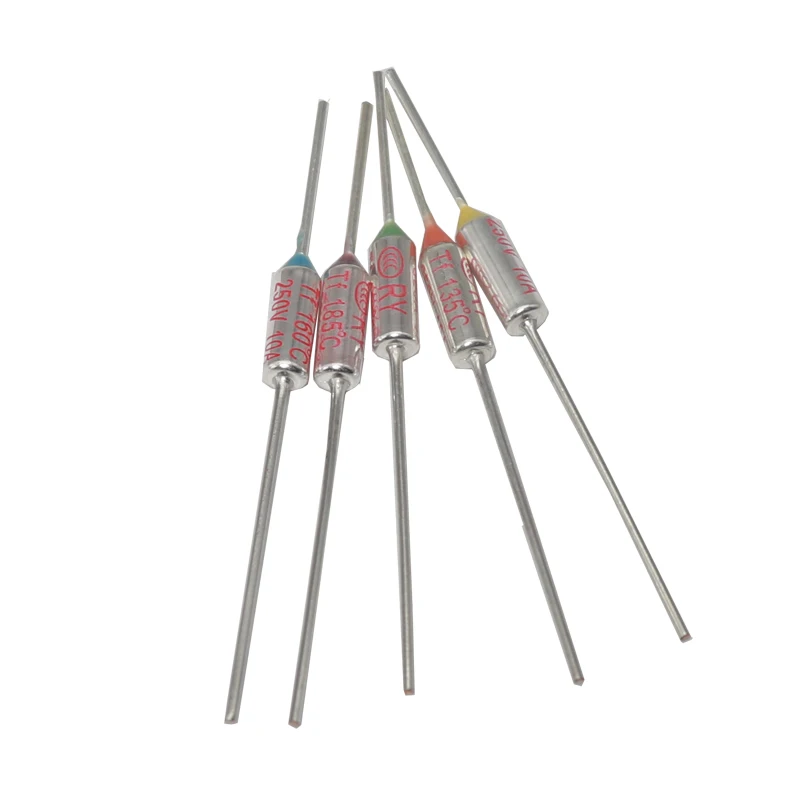 【10PCS】TF Thermal Fuse 10A15A 250V RY 75 85 90 95 100 110 115 121 125 130 133 135 142 155 165 172 175 185 192  240 280 ℃ Degree