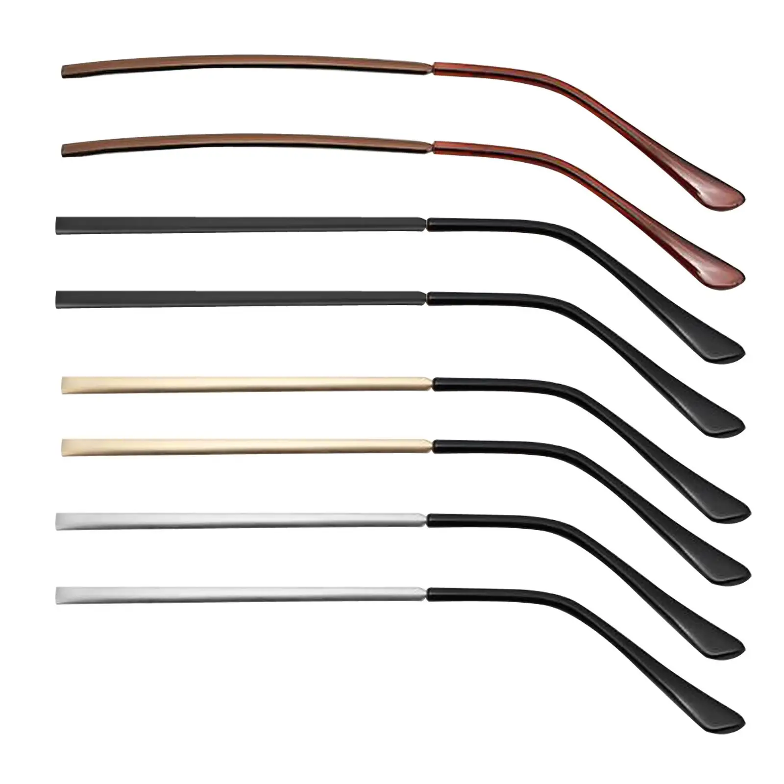 Metal Replacement Leg for Spectacle Frames Anti Slip Ear Sock Comfort Pairs Universal Temple Parts for Women Men Glasses