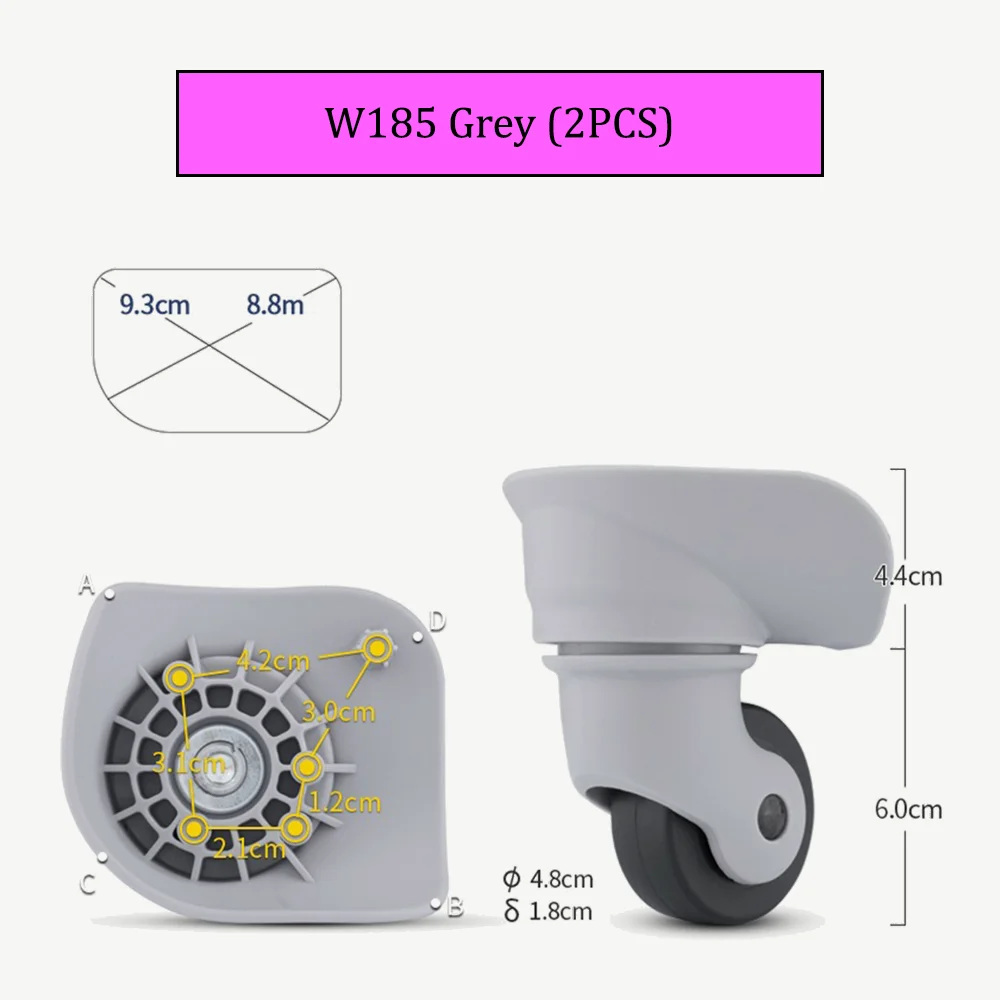 For American Tourister 47R 25T Universal Wheel Detachable Silent Reinforcement Casters High Strength Business Box Repair Pulley