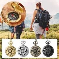 Multifunctional Pocket Retro Watch Flip With Survival Compass 2 Multifunctional Pocket Retro Watch Flip With Survival Compass 2