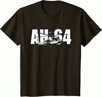 AH64 Apache Helicopter Gunship T-Shirt. Summer Cotton Short Sleeve O-Neck Mens T Shirt New S-3XL