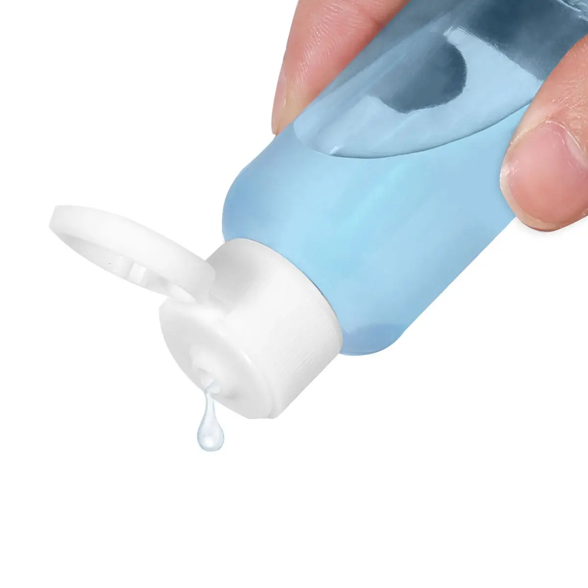 

Набор из 6 дорожных флаконов по 50 мл, прозрачные пластиковые пустые емкости, идеально подходят для лосьонов, шампуней, гелей, кремов, сывороток и ежедневной косметики