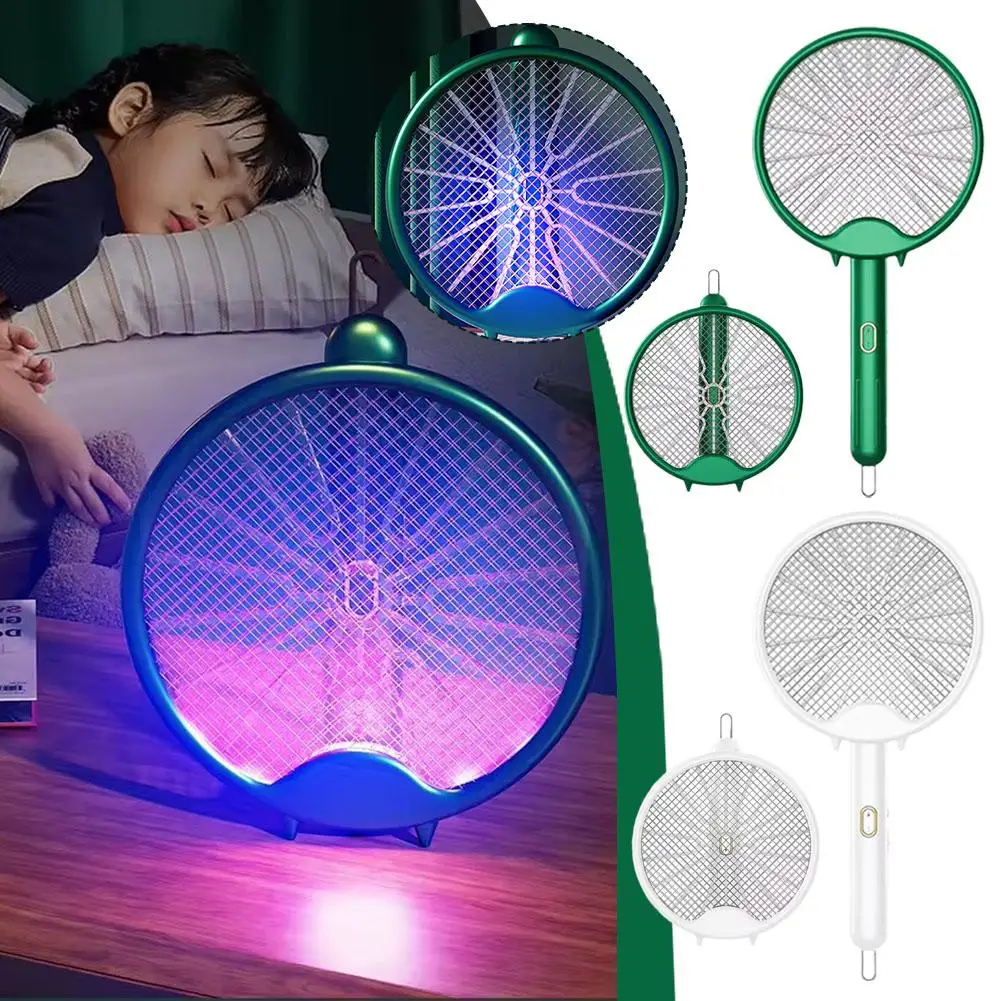 

Electric Mosquito Swatter Mosquito Killer Lamp 2-in-1 Rechargeable Powerful Convenient Household Mosquito Killer Fly Swatte H8R0