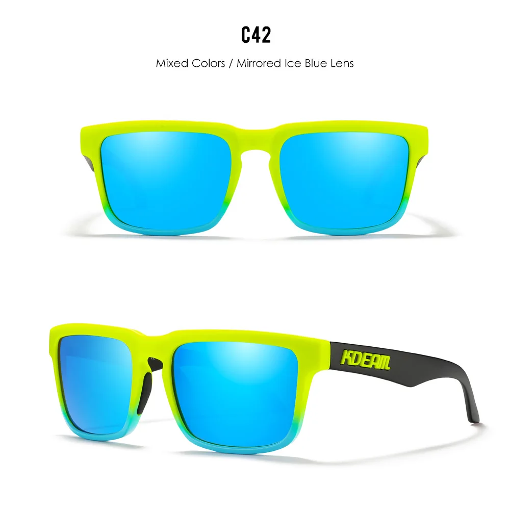 2025 Kdeam Original marque Design lunettes de soleil polarisées pour femmes hommes Fluorescent jaune cadre à la mode lunettes extérieures pour Couple