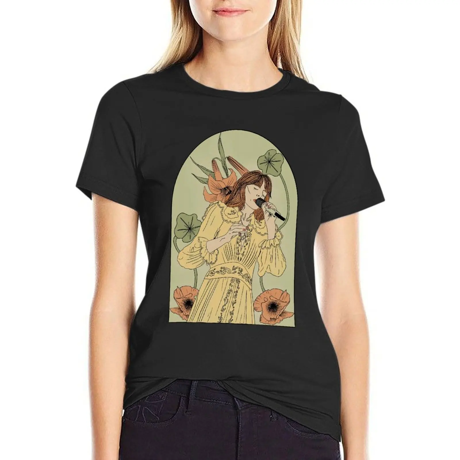 

Florence Welch Florence And The Machine Art T-Shirt summer clothes anime clothes lady clothes tops Women