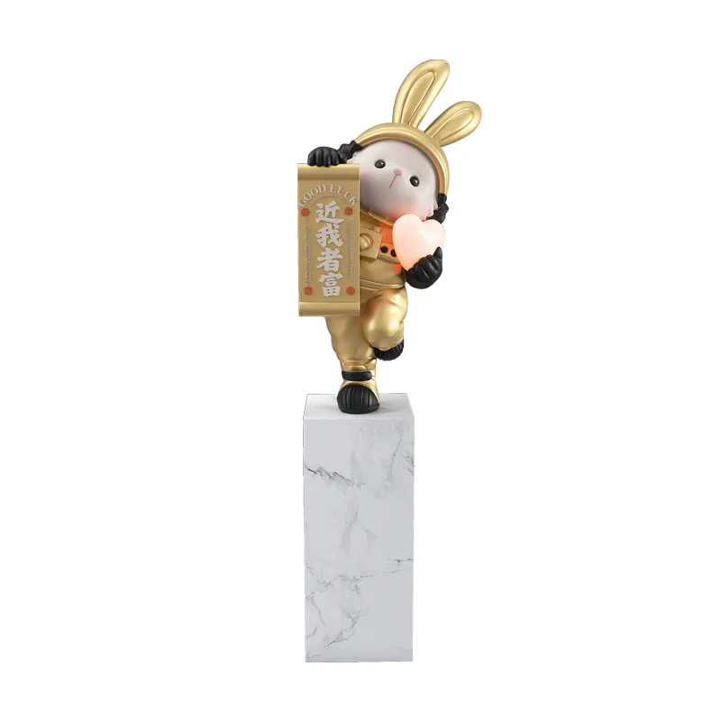 

Large rabbit festive floor ornament home jewelry living room entrance sculpture crafts opening housewarming gifts
