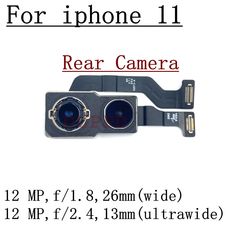 

Rear Camera For iPhone 11 12 13 14 Pro Max Plus Back Camera Rear Main Lens Flex Cable For 12 Mini 13 Mini Camera
