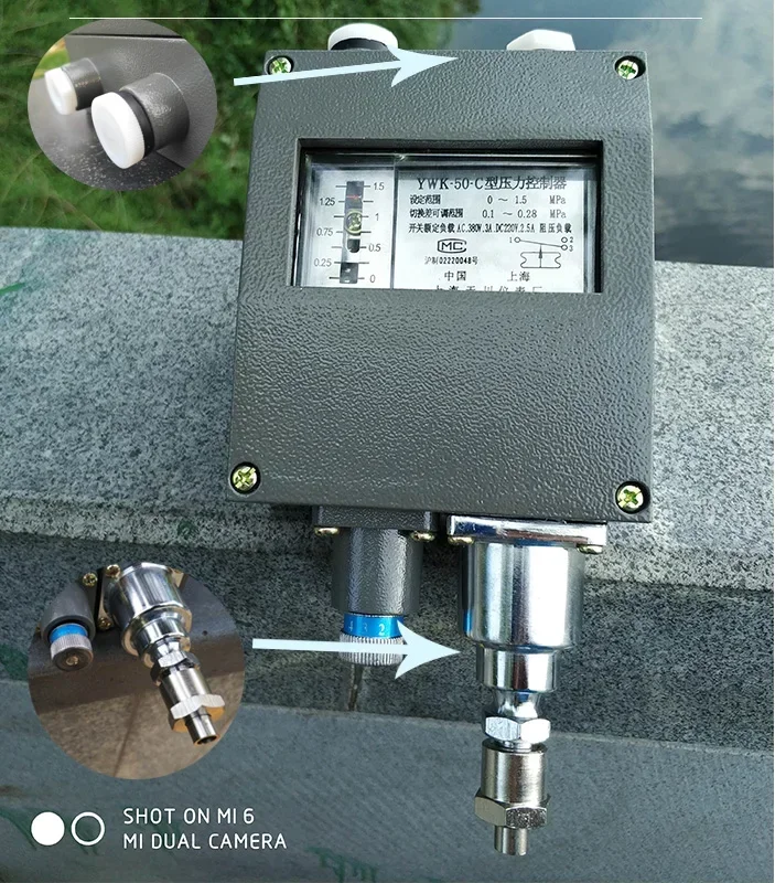 

Реле давления YWK-50-C, морской контроллер давления, водонепроницаемый датчик давления для пара и жидкостей, для оборудования