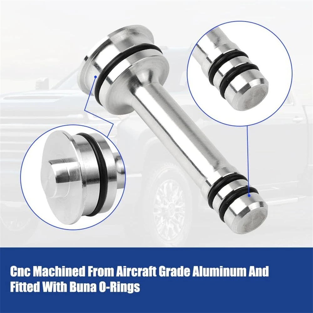 Transmission Cooler Barbell For GM 6L80 / 90 And 8L90 Thermostat Bypass Plug With Buna O-rings CNC Machined Aluminum