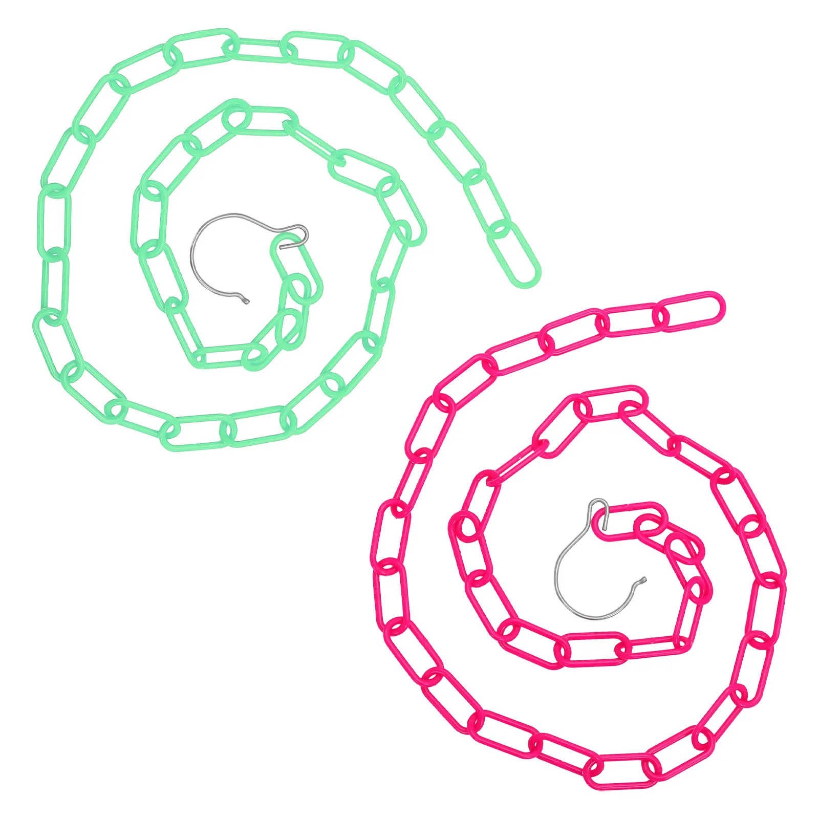 2Pcs Plastic Chain Colored Uv Resistant Safety Chain Indoor Outdoor Crowd Control Barrier Hanging Accessories Keychain Hanger