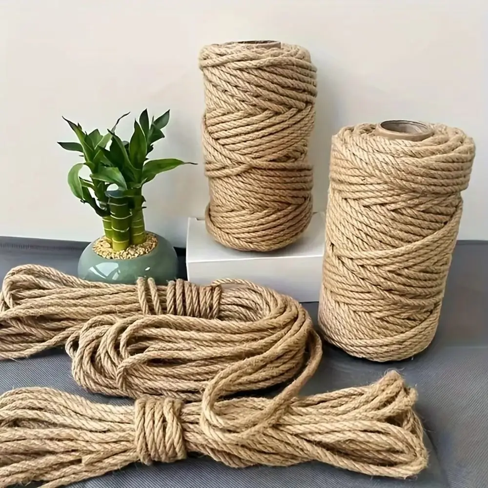 ที่ลับเล็บแมวแบบม้วน 1 ม้วน ทำจากเชือกไซซอลธรรมชาติ ของเล่นแมว ที่ลับเล็บแมว DIY เชือก 10 เมตร อุปกรณ์สัตว์เลี้ยง ป้องกันเฟอร์นิเจอร์