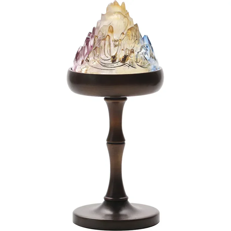 

Hot SalesSuitable For Glass Copper Furnace Pure Copper Crystal Incense Burner Aromatherapy Home Indoor Transparent Retro Creativ