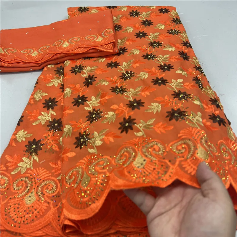 

5+2 yard high-quality Swiss lace fabric Dry lace embroidery African 100% cotton fabrics Swiss voile lace Dubai style 12L221802