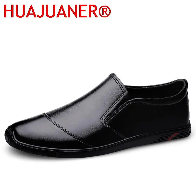 

Loafers Men Casual Leather Shoes Brand Fashion Slip on Moccasins Italian Luxury Designer Loafer Men Business All-match Man Shoes