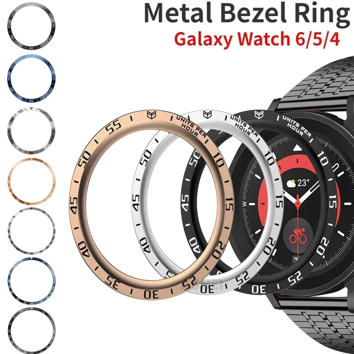 HOT Metal Bezel Ring For Samsu - Accessories For Galaxy Watch 5 评论和价格