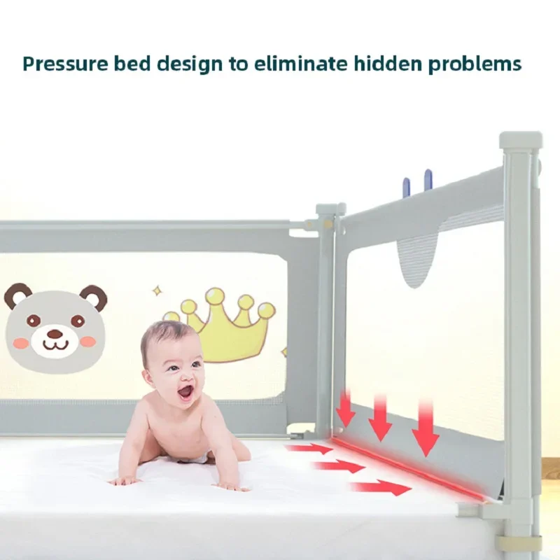 IMBABY Adjustable Baby Bed Rail  Anti Fall Safety Barrier for Toddler Cribs Beds Portable Bedside Protector Secure Easy Install