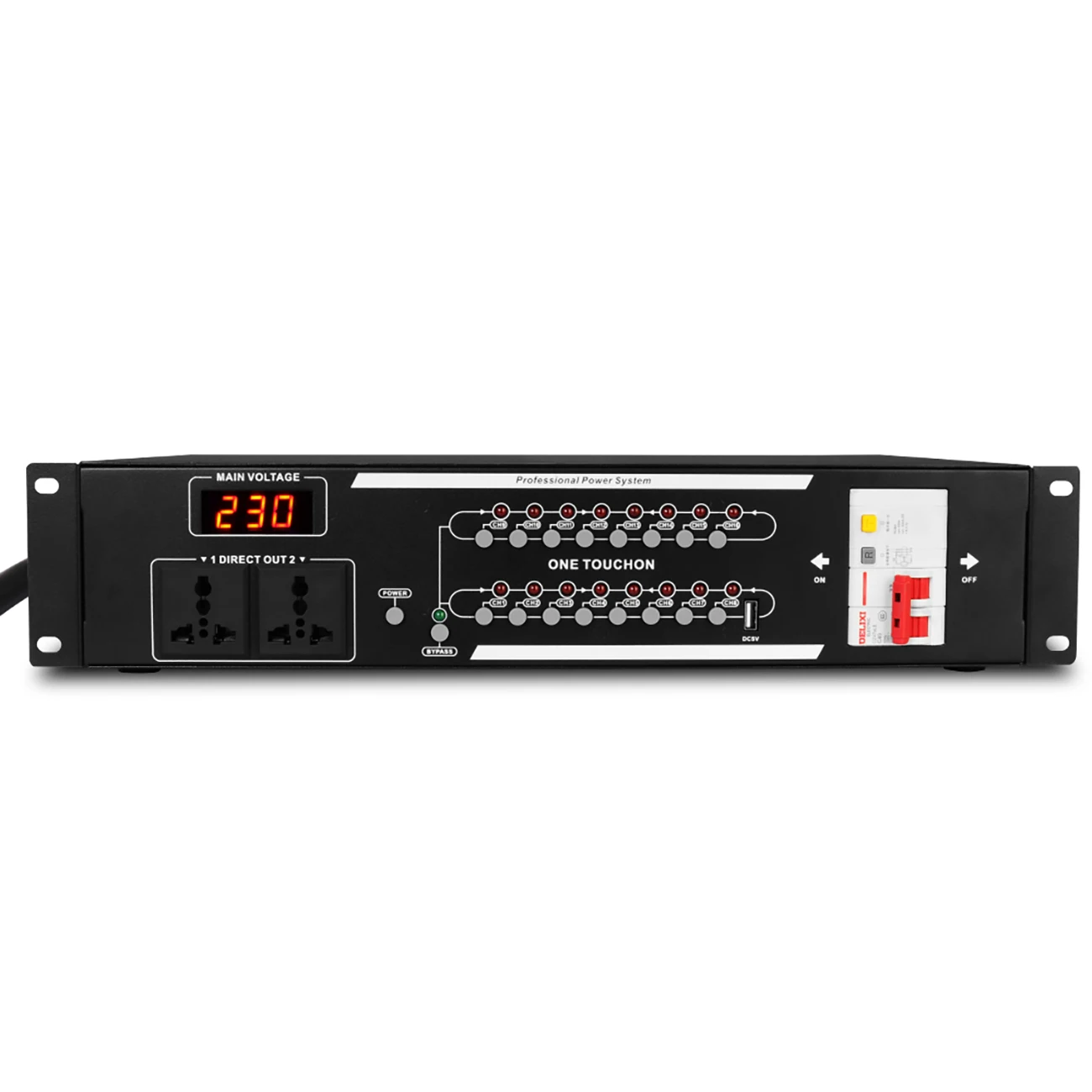 D416 Professional Power Sequencer Controller 16 Channels with Display Monitor for Dj Equipment
