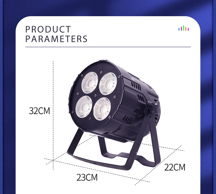 4 Augen/200 W LED Blindlicht COB Kalt- und Warmweiß DJ Disco Party Bühneneffektlicht – Detail 2