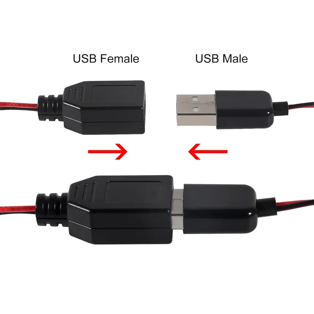USB-Adapterkabel auf Krokodilzangenstecker Männlich-Weiblich, USB-Kabel mit Krokodilzange für Schaltungstests Flexibles Kabel Langlebiger Stecker Verschiedene Längen Elektronische Tests Gerätereparatur Laborversuche – Detail 11