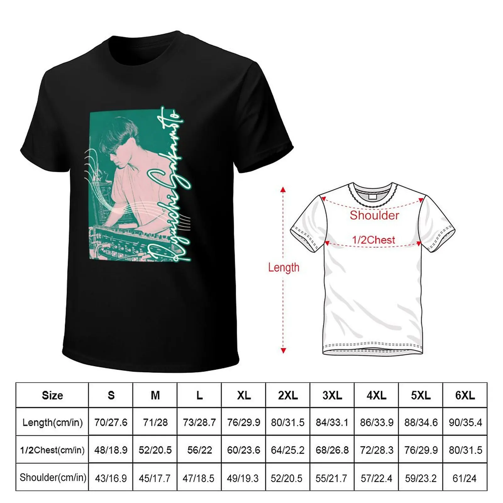Ryuichi Sakamoto T-Shirt Basic Solid Color Short Sleeve T-Shirt