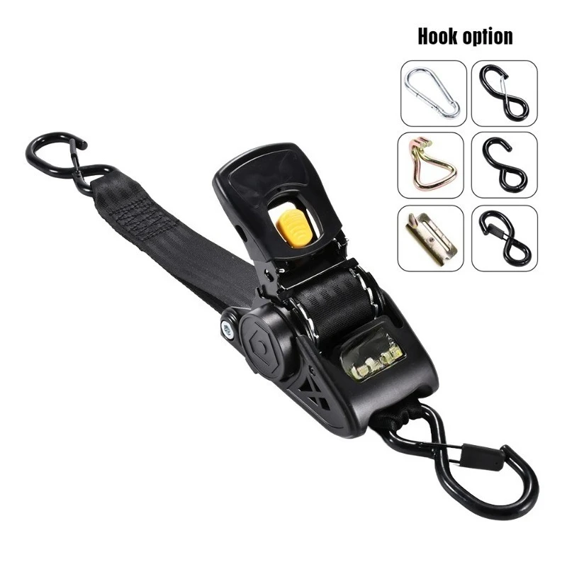

Mountable 2inch Automatic Retractable Ratchet Straps Heavy 3306lbs BS Auto Retractable Ratchet Straps for Truck ATV
