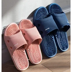 Zapatillas de masaje de pies para hombres, baño de verano, interior, antideslizante, fondo suave, sandalias antiolor para el hogar