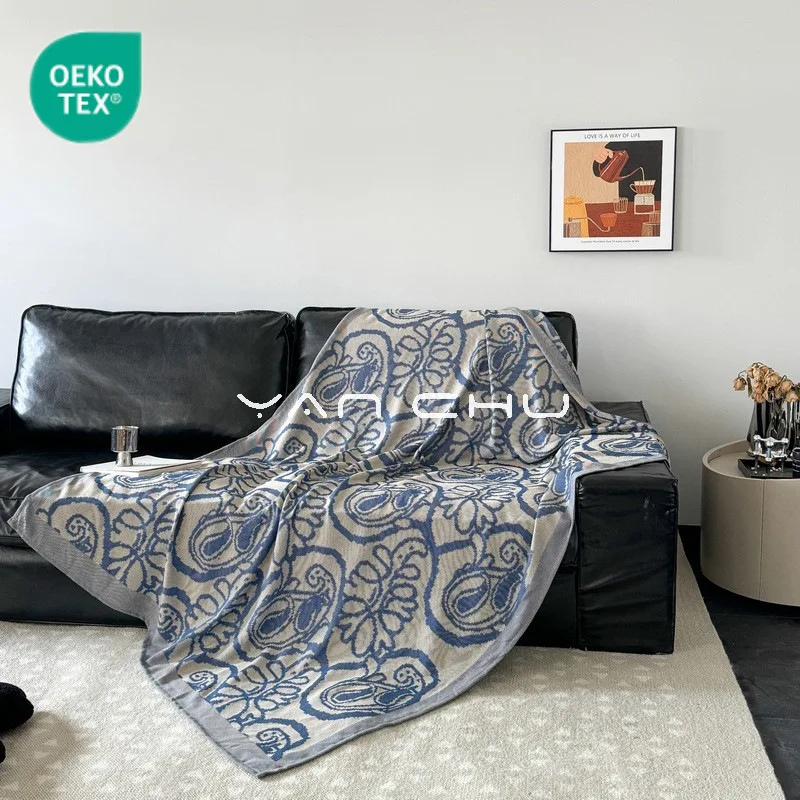 

Luxury Airplane Blanket - First-Class Soft Pashmina Wrap, Scarf & Shawl,Lightweight Travel Blanket with Cashew Print (130x155cm)