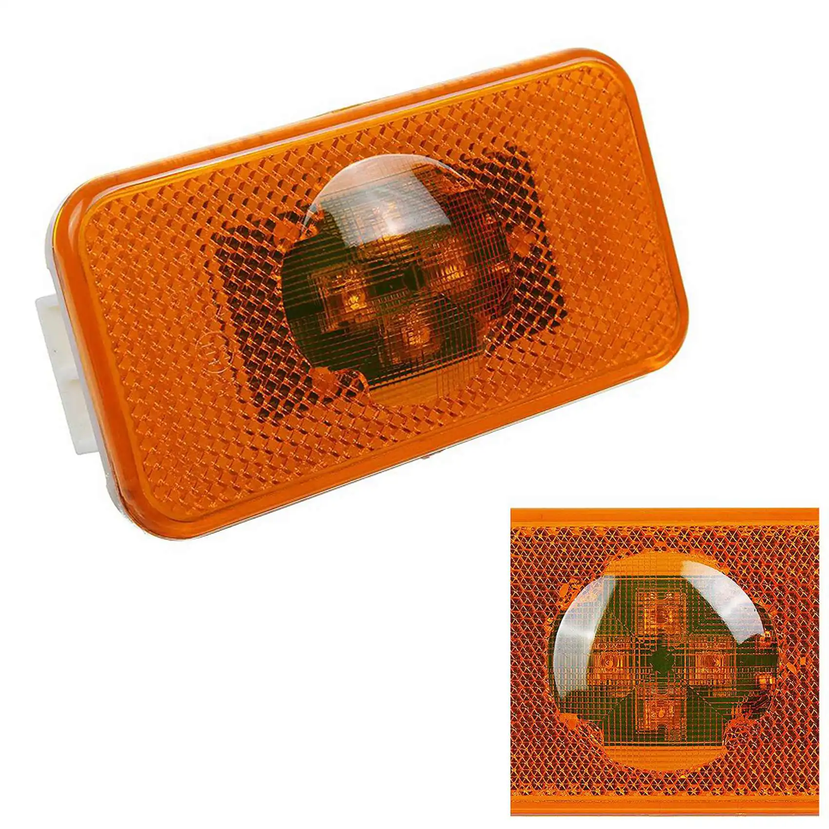 20Pcs 24V Car Truck LED Side Marker Light 4Leds Amber Indicator Warning Lamps For Volvo Trucks FM/FH