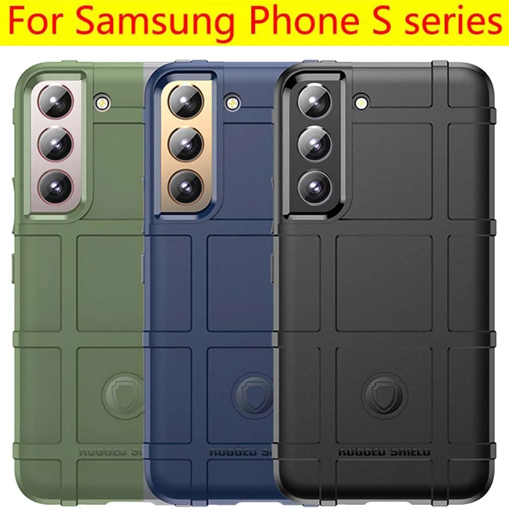 Rugged Shockproof Case For Samsung S Series S24 S 24 23 22 21 Ultra Plus FE 5G Armor Soft TPU Cover Skin