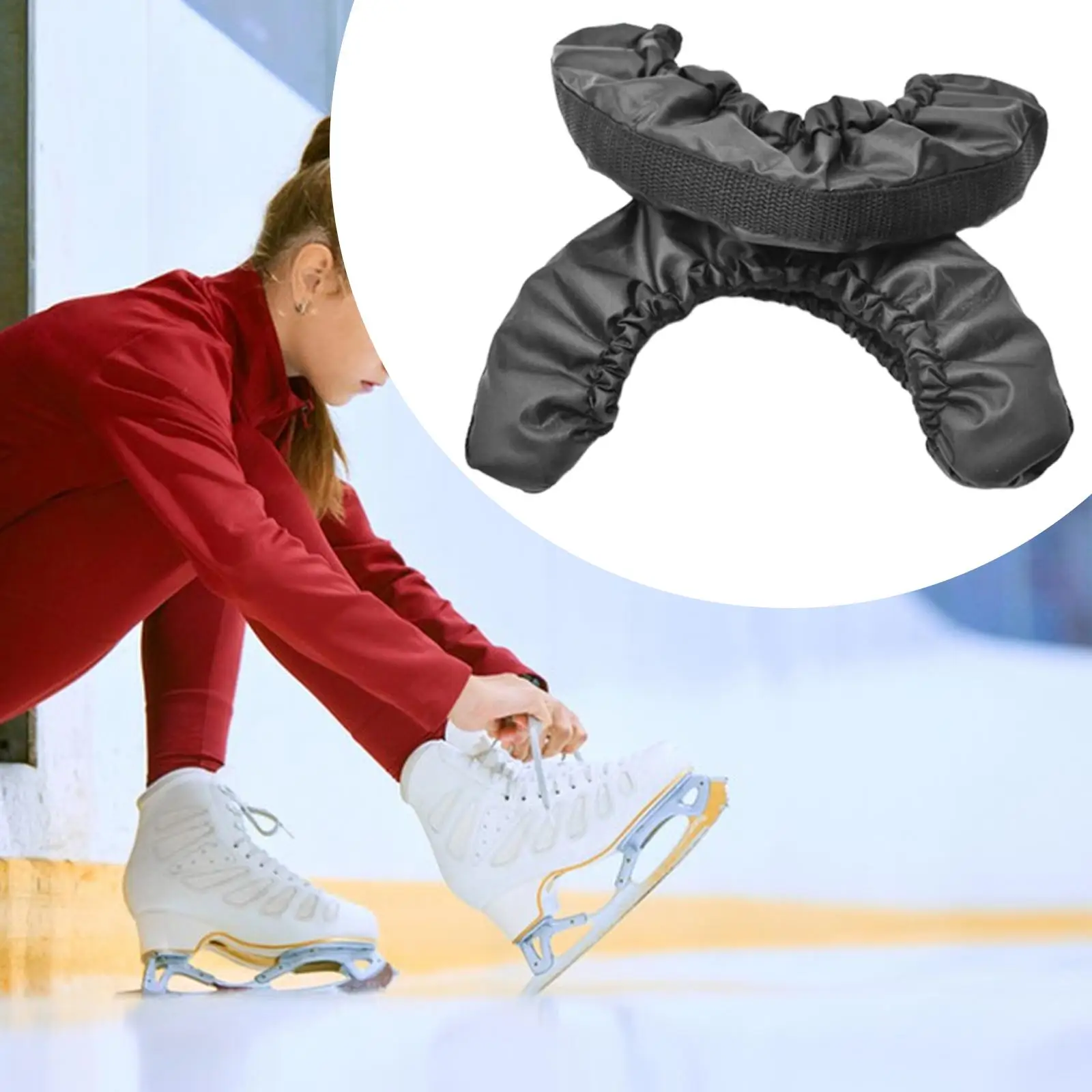 

Elastic Oxford Cloth Skate Covers Full Blade Protection Ice Skate Guard for Hockey Skates Adults Women Men